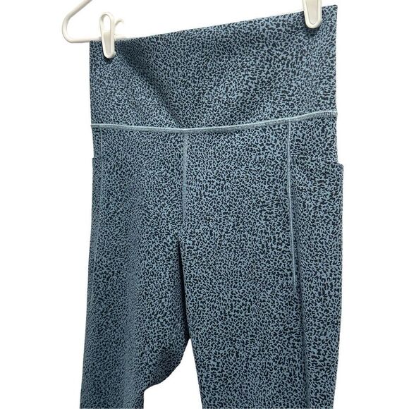 Women’s Blue Athleta Salutations Stash 2 Textured Tights Athletic Leggings Size - Picture 2 of 7